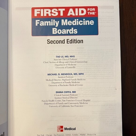 First Aid for the Family Medicine Boards. by Tao Le. Second Edition - Picture 4 of 4